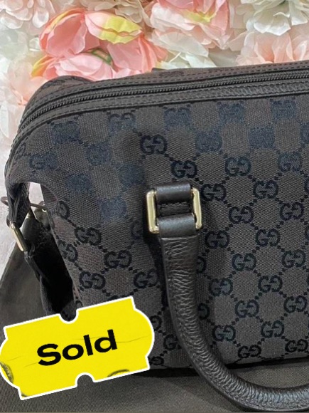 ***Sold***Gucci Gg Canvas Boston Bag